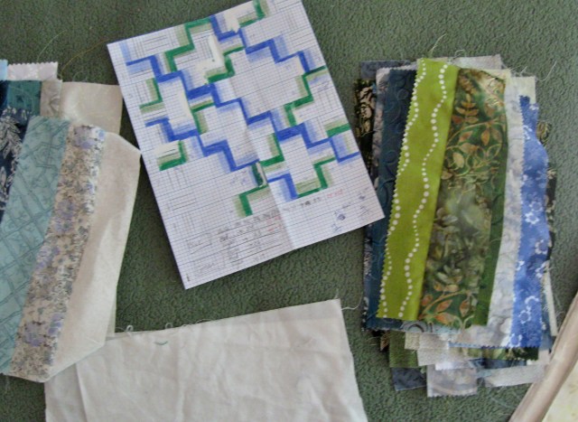 block layout diagram for rail fence auction quilt